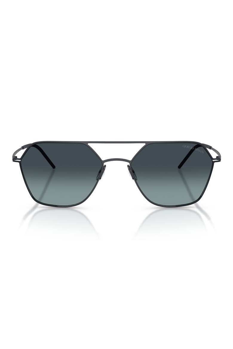 54mm Square Sunglasses, Main, color, MATTE BLUE / BLUE GRADIENT