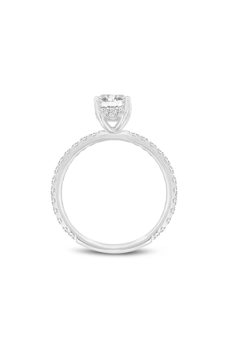 LuvMyJewelry Sia 14K Gold Radiant Cut Lab Grown Diamond Hidden Halo Ring - 2.25 Ct, Alternate, color, 14K White Gold