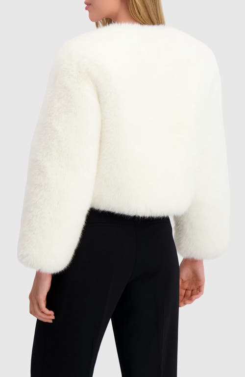 Lyla Grant Fur-free Fox (faux Fur) Bolero In Neutral