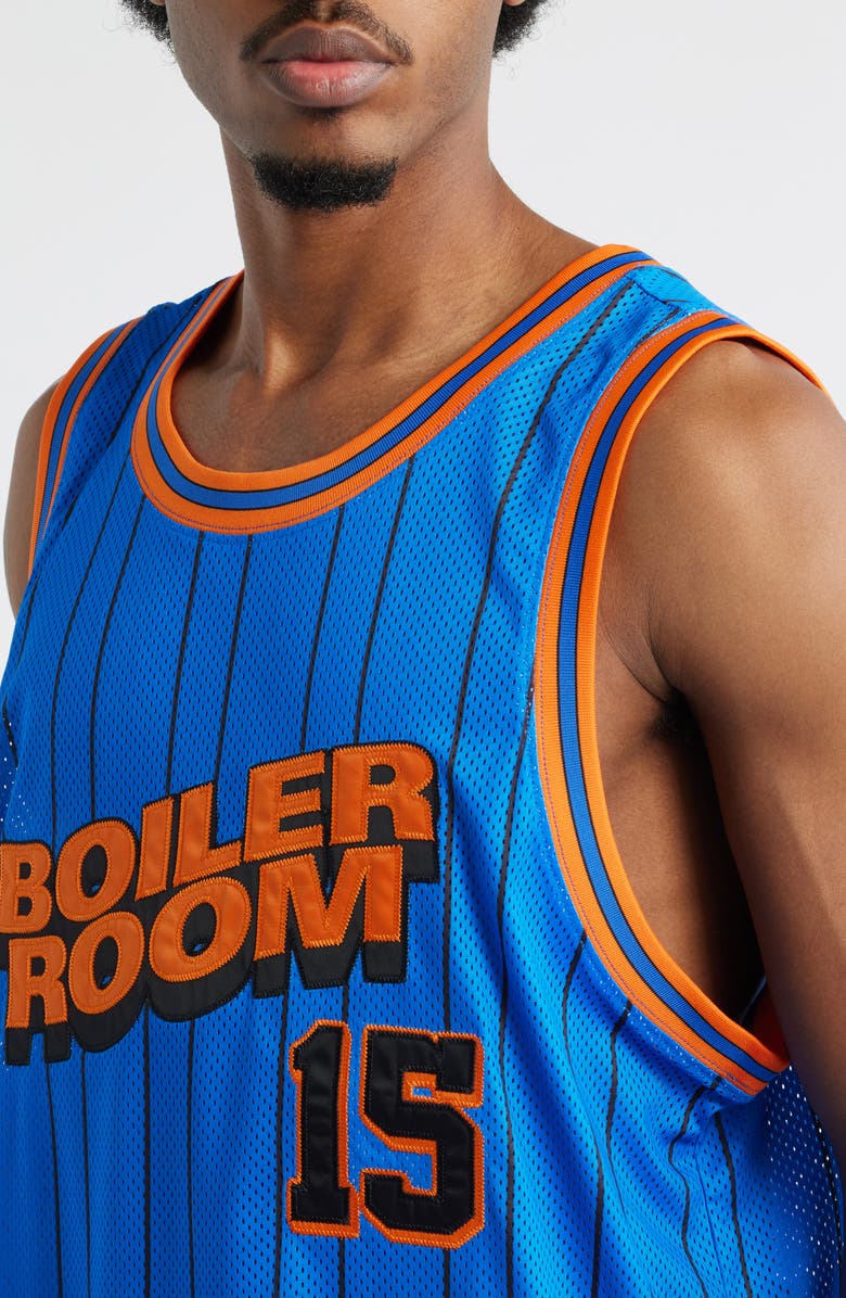 BOILER ROOM Graphic Mesh Basketball Jersey, Alternate, color, Blue