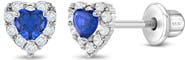 In Season Jewelry Princess Heart Cubic Zirconia Earrings