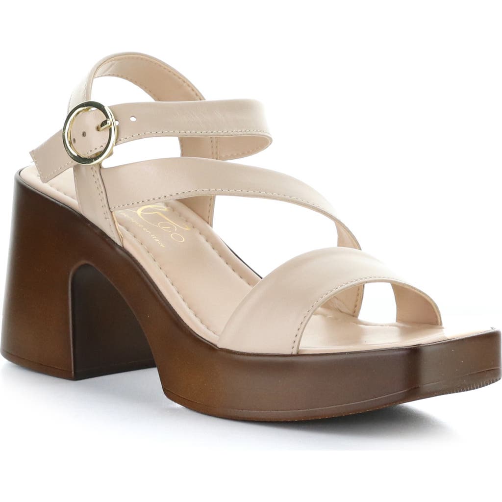 Bos. & Co. Veda Ankle Strap Platform Sandal In Neutral