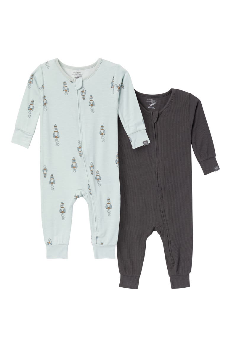 2-Pack Unisex Tight Fitting Footless Pajamas, Main, color, Spaceship