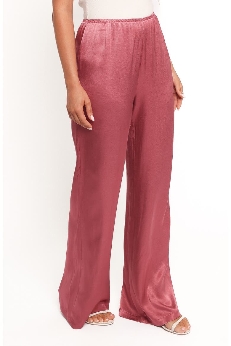 Carissa Wide Leg Satin Pants, Alternate, color, DUSTY ROSE