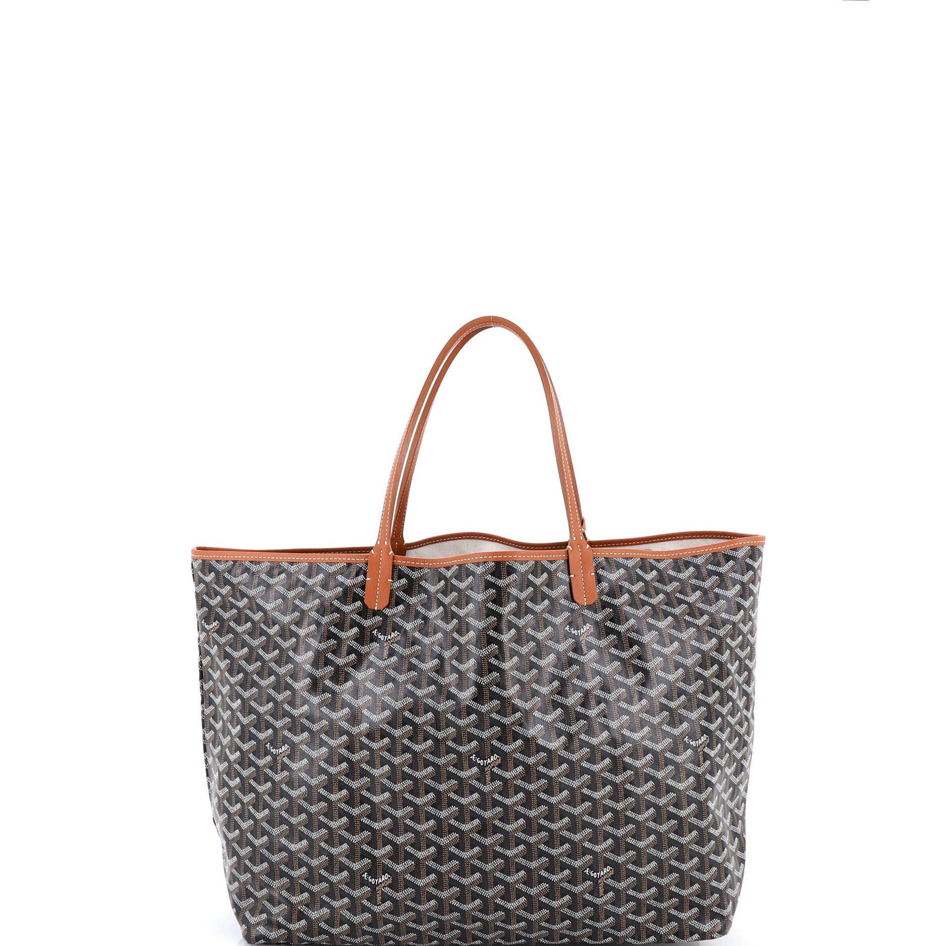 Pre-Owned Goyard Saint Louis Tote Coated Canvas GM, Alternate, color, Brown