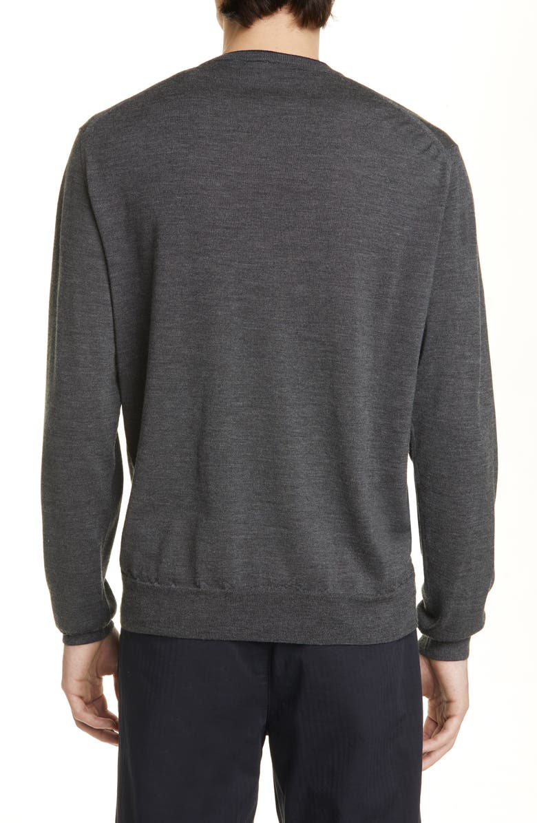 Eleventy Fine Gauge Merino Wool & Silk Crewneck Sweater, Alternate, color, 