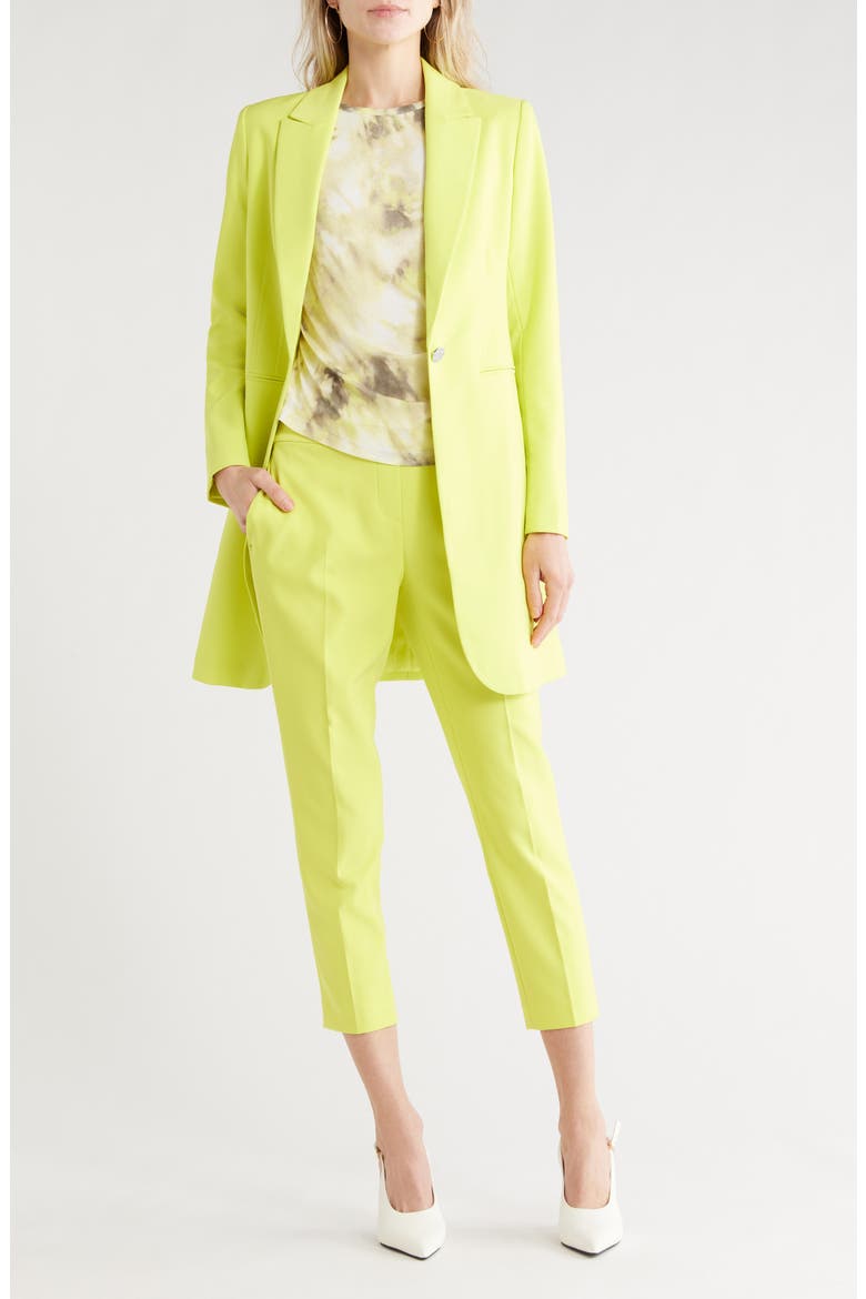 Peak Lapel Topper Blazer, Alternate, color, LIMEADE