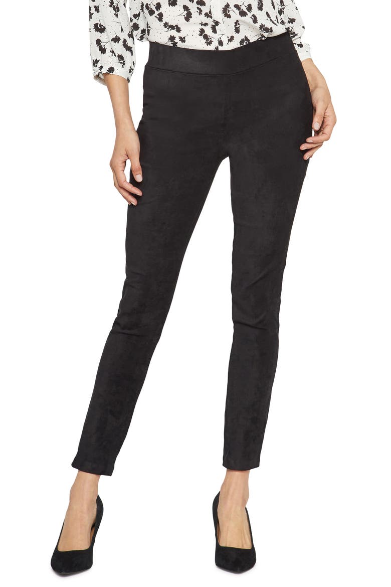 Faux Suede Leggings, Main, color, BLACK
