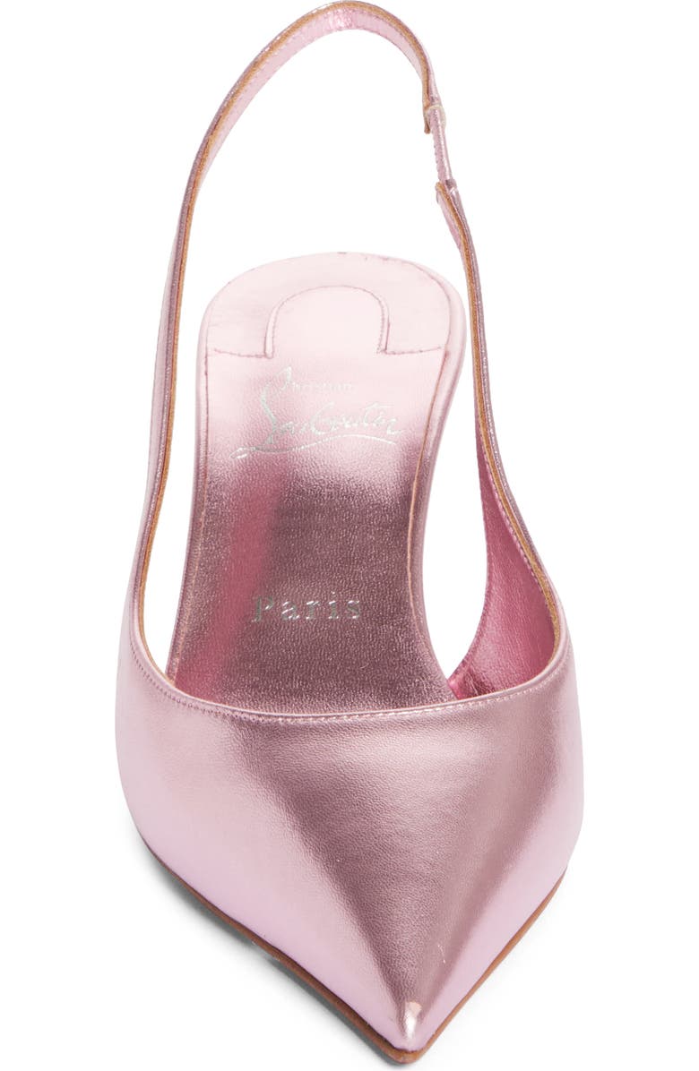 Christian Louboutin Miss Z Metallic Pointed Toe Slingback Pump, Alternate, color,