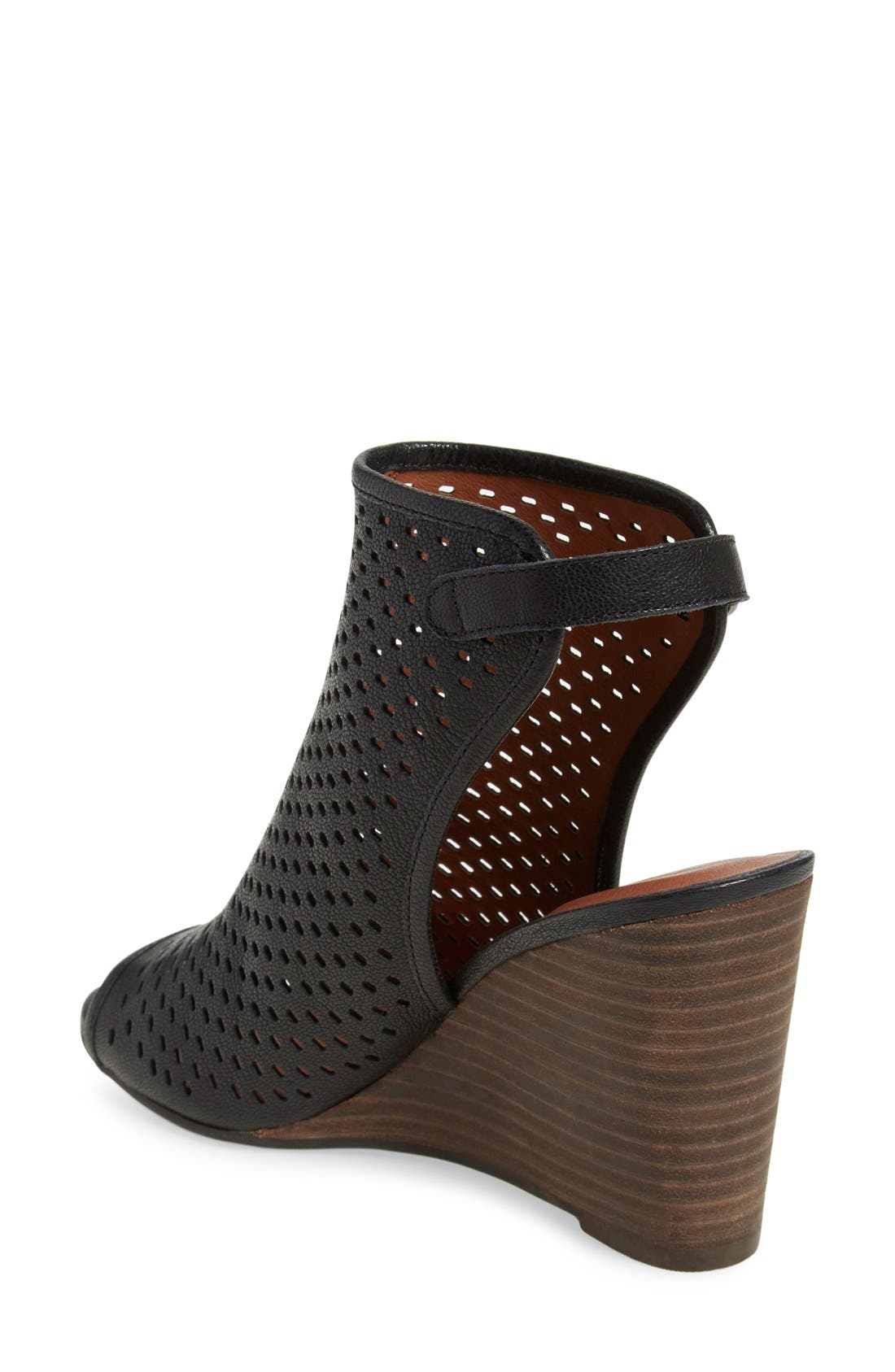 Lucky Brand 'Rozina' Cutout Wedge Sandal, Alternate, color, 