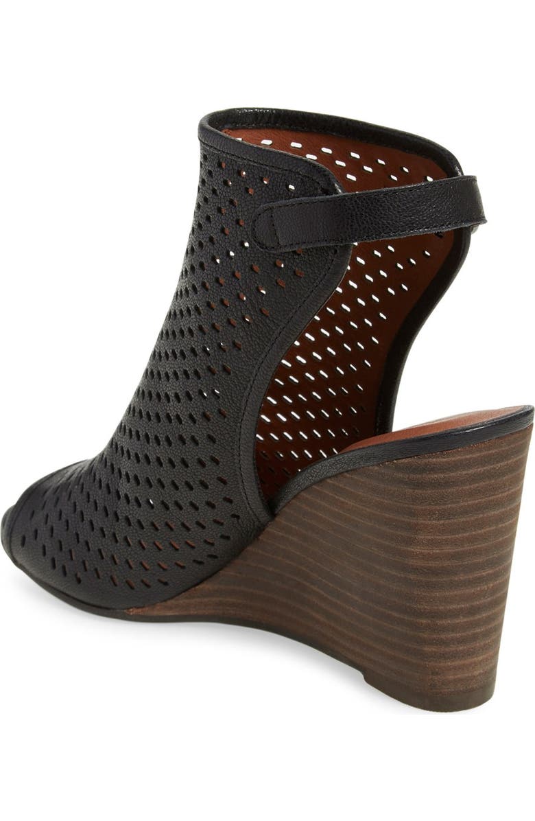 Lucky Brand 'Rozina' Cutout Wedge Sandal, Alternate, color,