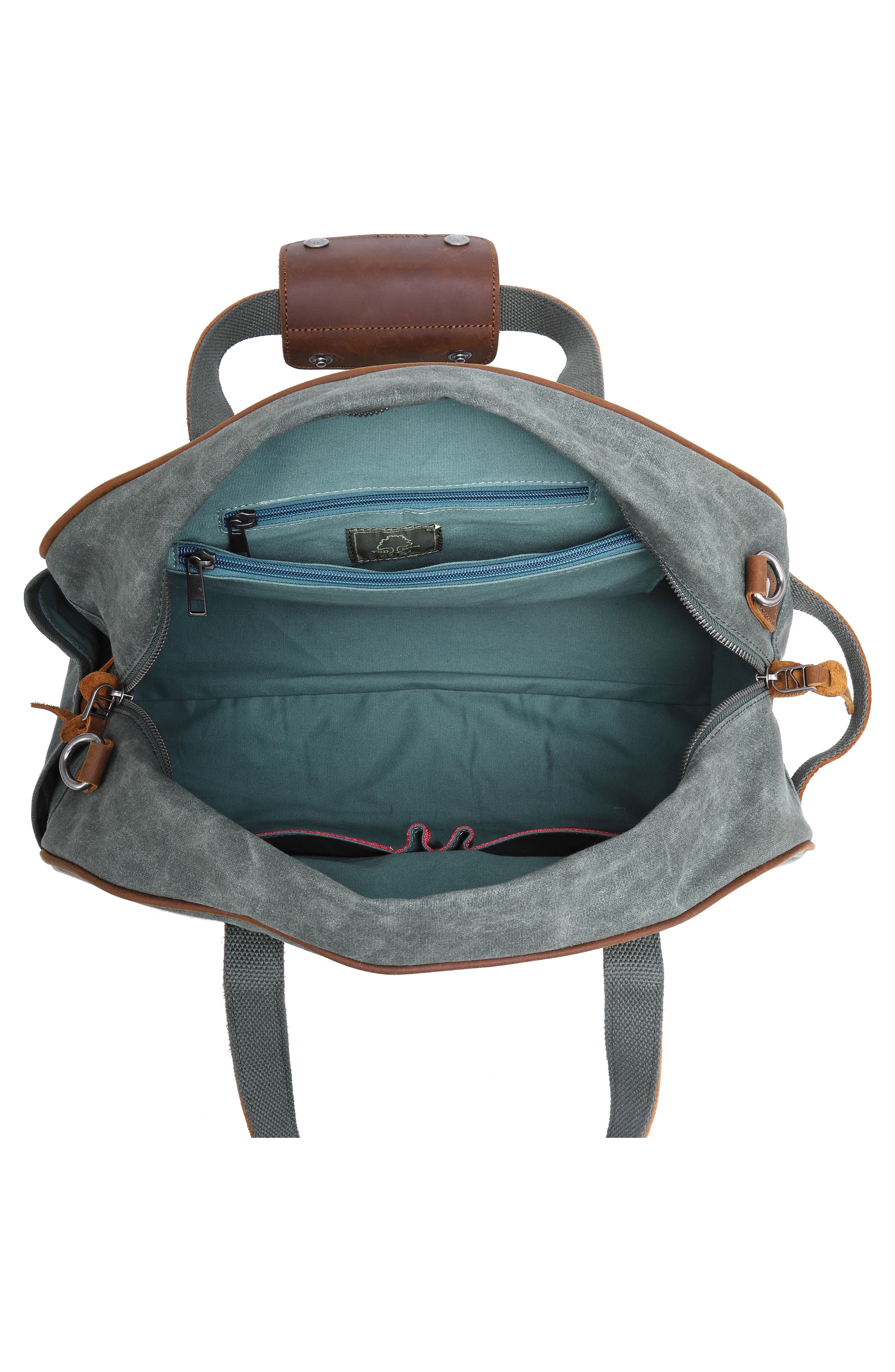 THE SAME DIRECTION Stone Creek Waxed Canvas Weekend Bag, Alternate, color, 