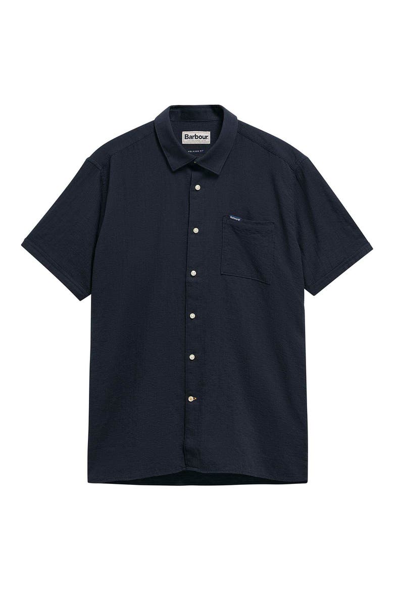 Kingswood Short Sleeve Cotton Ripstop Button-Up Shirt, Alternate, color, DARK NAVY