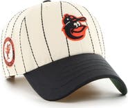 '47 Men's '47 x Rawlings Natural/Black Baltimore Orioles Pinstripe Clean Up Adjustable Hat