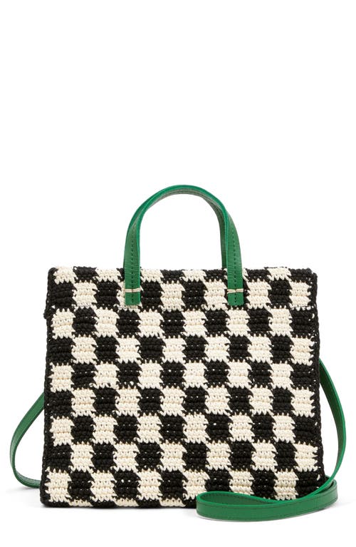 Shop Clare V . Petit Summer Simple Knit Tote Bag In Black Multi