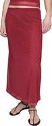 MANGO Polka Dot Tulle Maxi Skirt