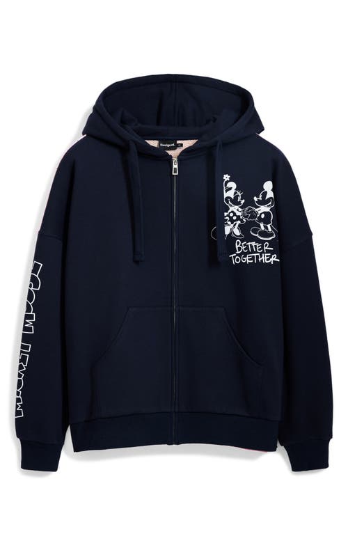 Desigual Women's Mickey Mouse Sweatshirt In Navy Blue