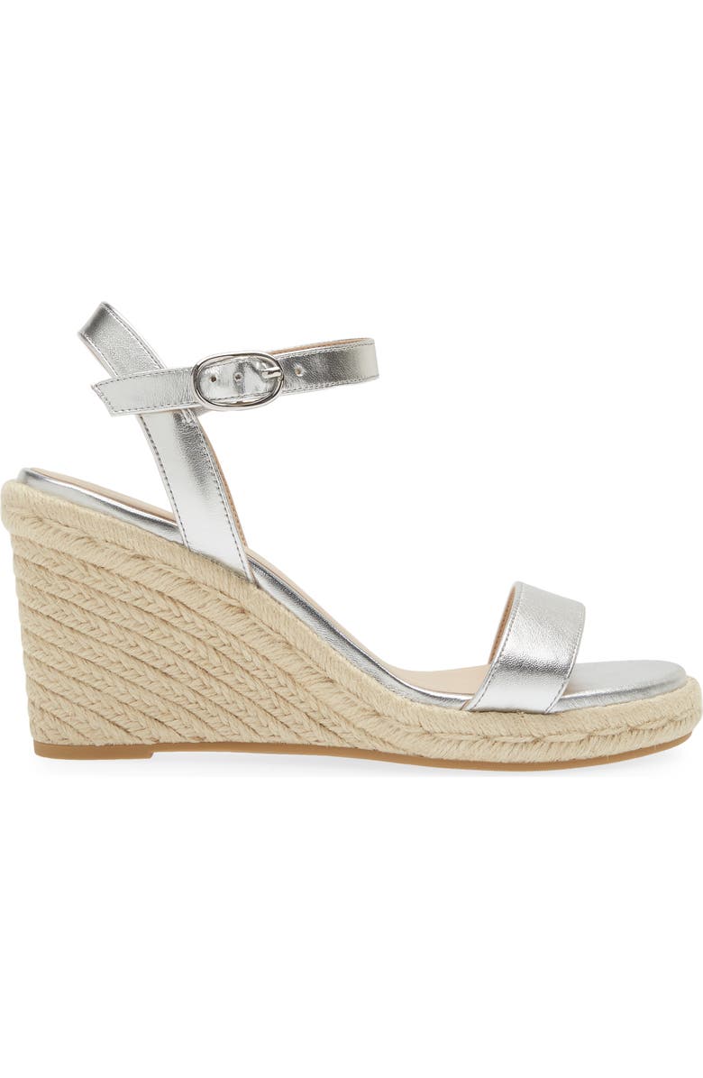 Stuart Weitzman Teddi Leather Espadrille Wedge Sandal, Alternate, color,