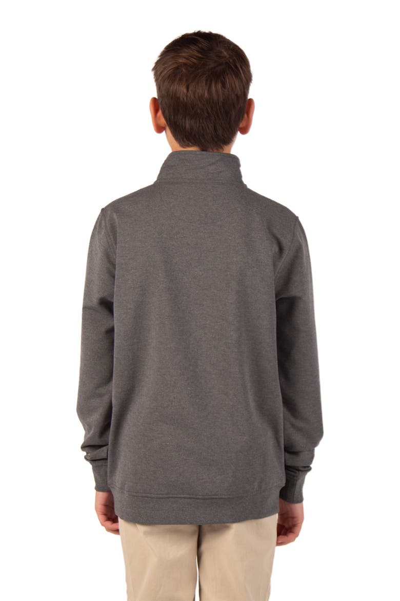 Kids' Fleece Quarter-Zip Pullover, Alternate, color, CHARCOAL HEATHER