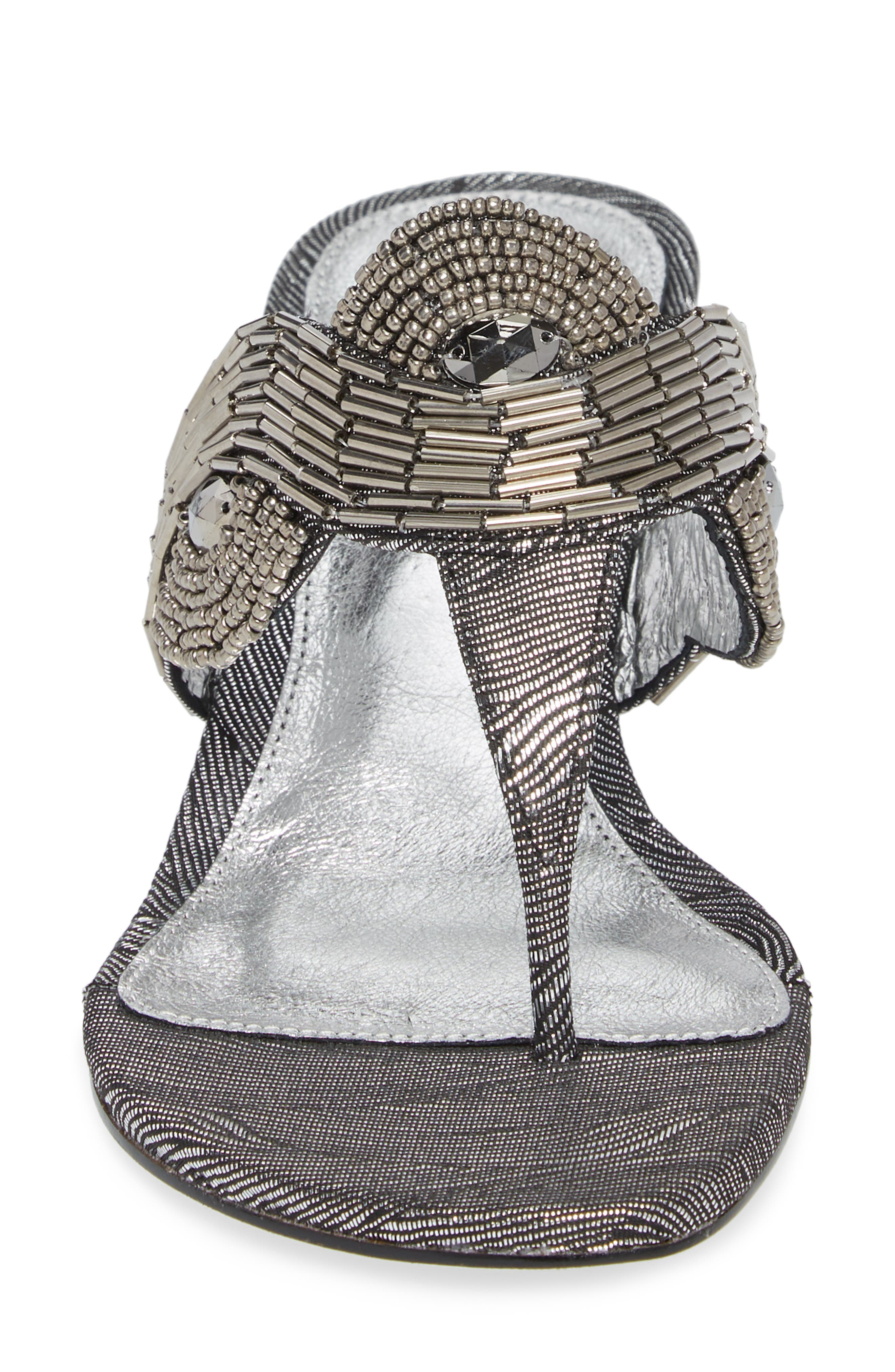 Adrianna Papell Coco Beaded Wedge Sandal, Alternate, color, 