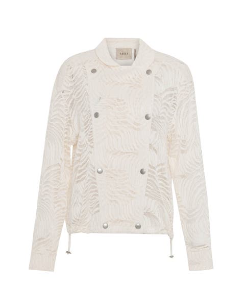 Artemis Fern Lace Bomber Jacket