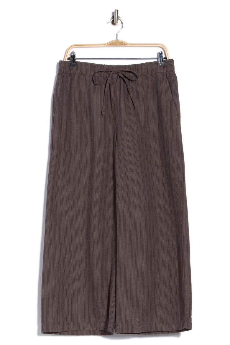 Wide Leg Crop Organic Cotton Blend Pants, Main, color, RYE