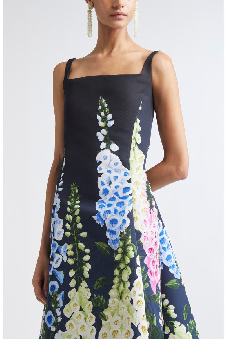 Foxglove Dégradé Faille Fit & Flare Dress, Alternate, color, NAVY MULTI
