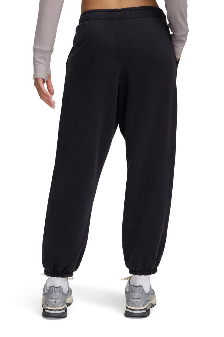 Icon Oversized Fleece Sweatpants, Alternate, color, BLK