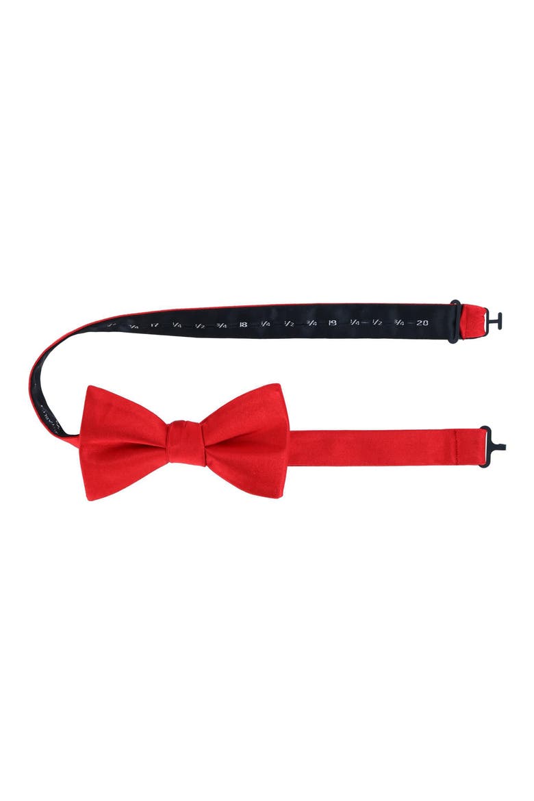 Sutton Solid Silk Bow Tie, Alternate, color, RED