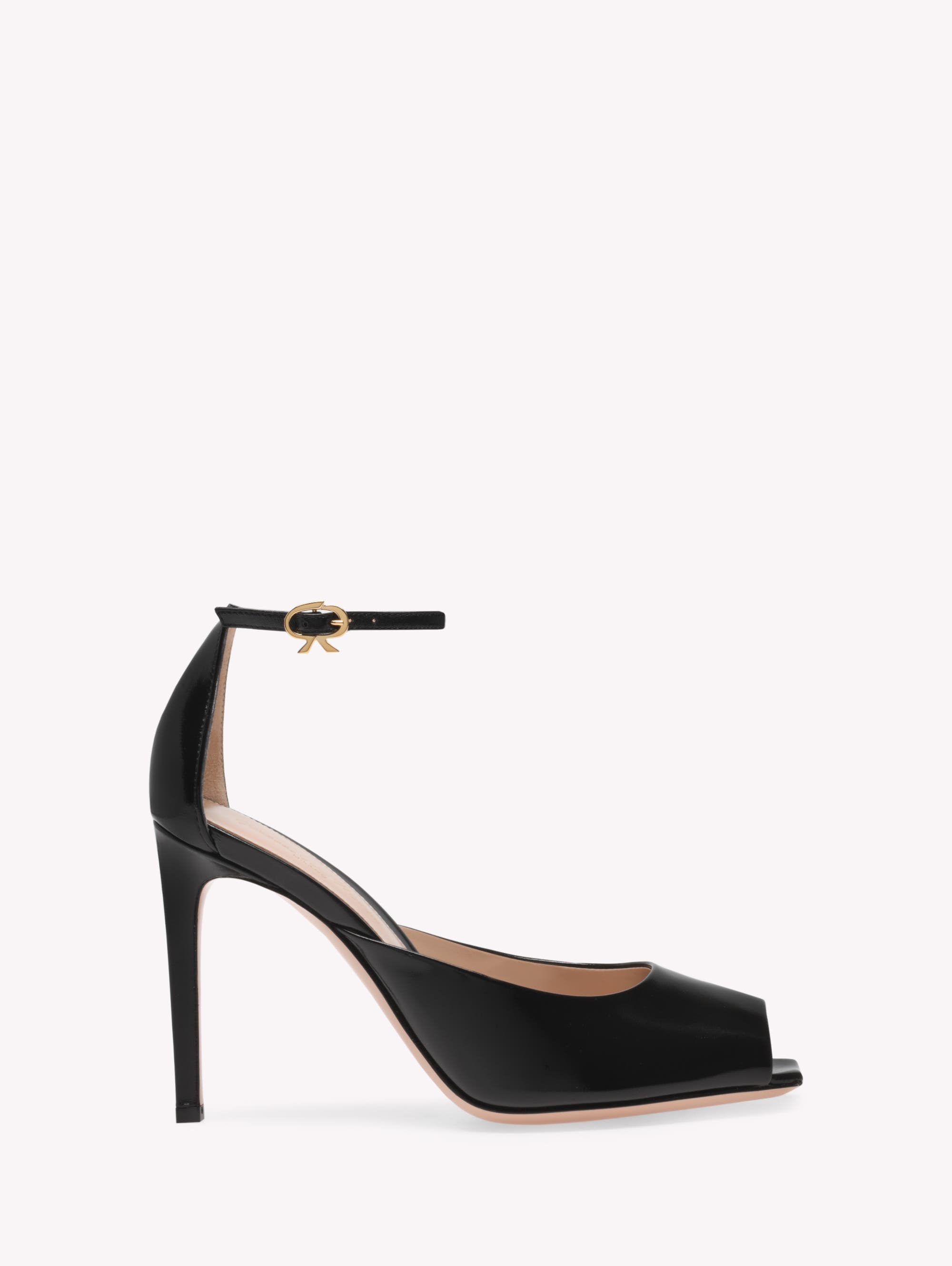 Gianvito Rossi Ethel Sandal, Main, color, Black Nappa