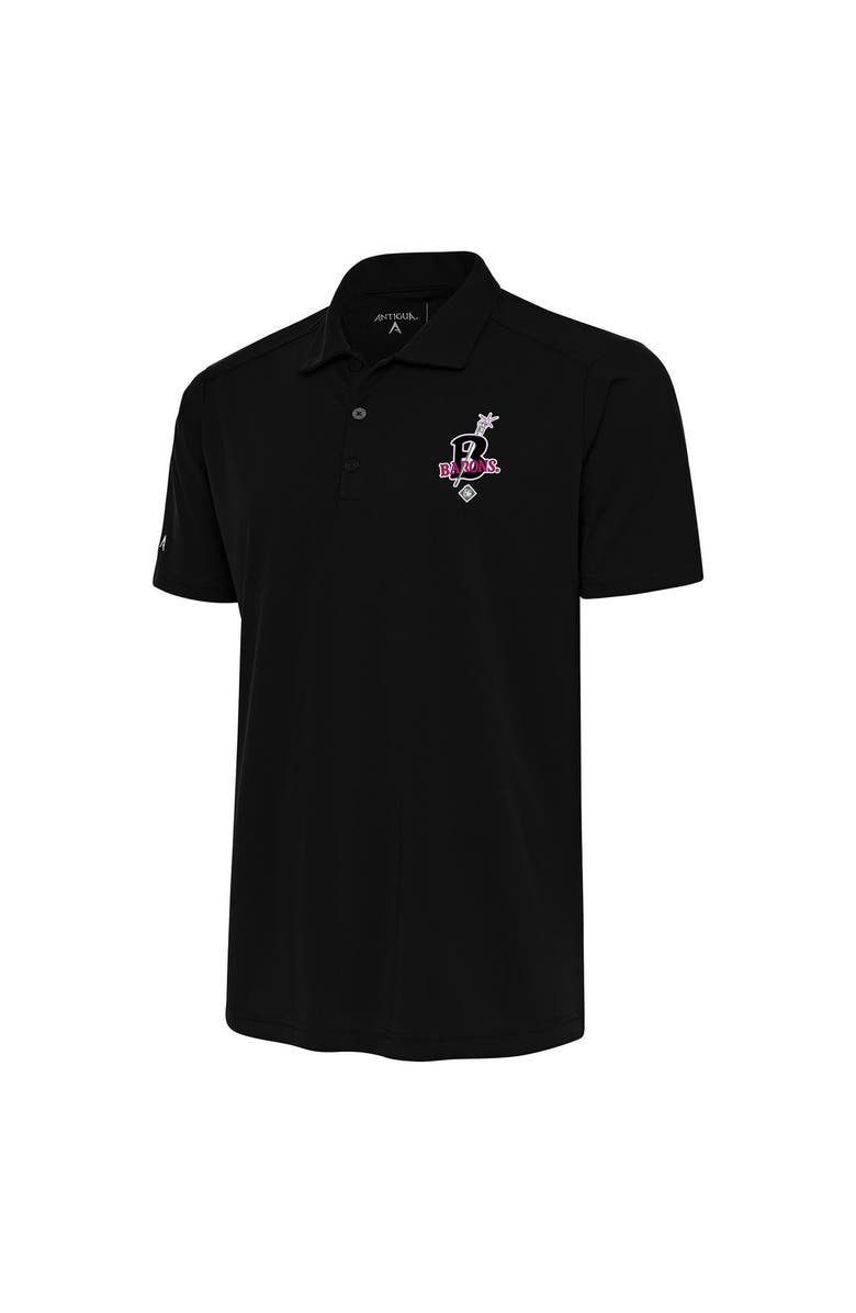ANTIGUA Men's Antigua Black Birmingham Black Barons Tribute Polo, Main, color,