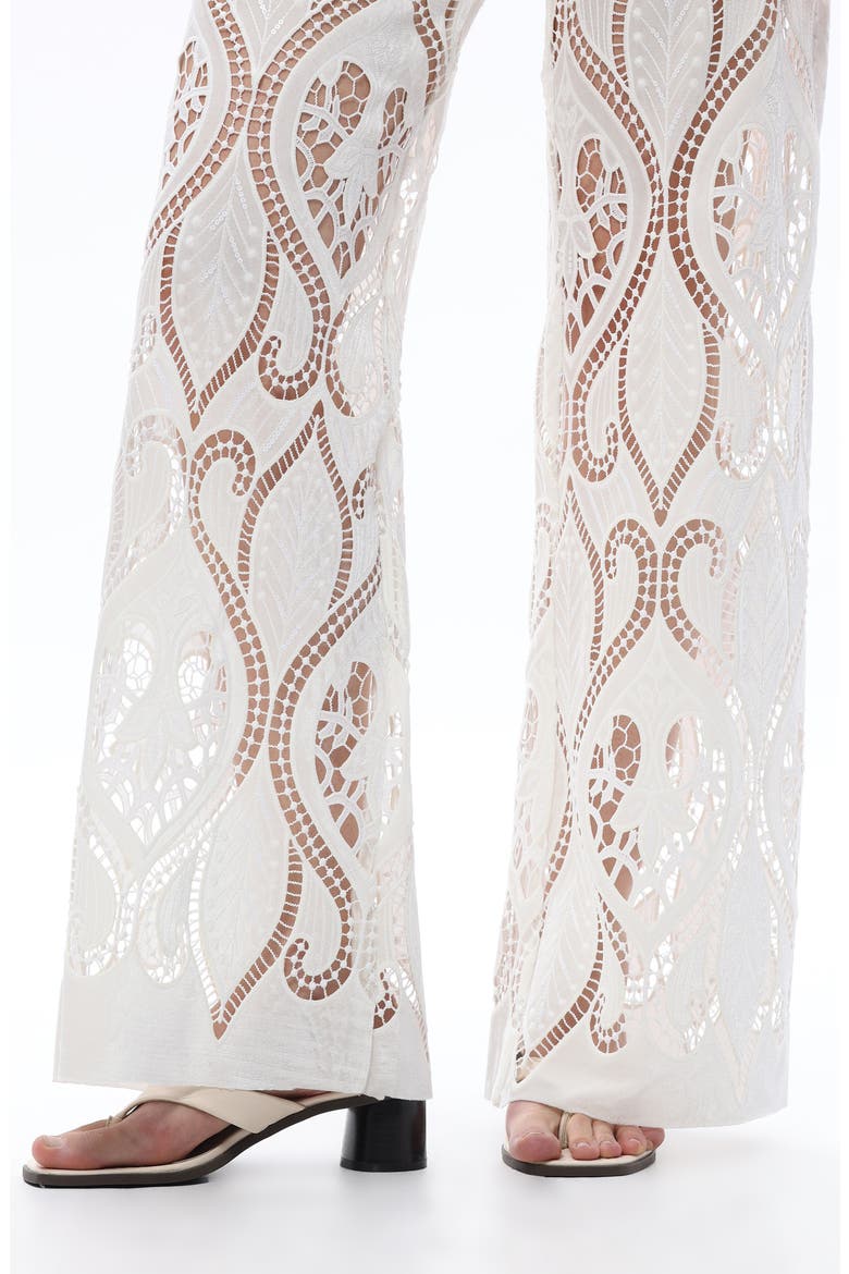 Eyelet High Waist Wide Leg Jeans, Alternate, color, SKY BLUE/WHITE