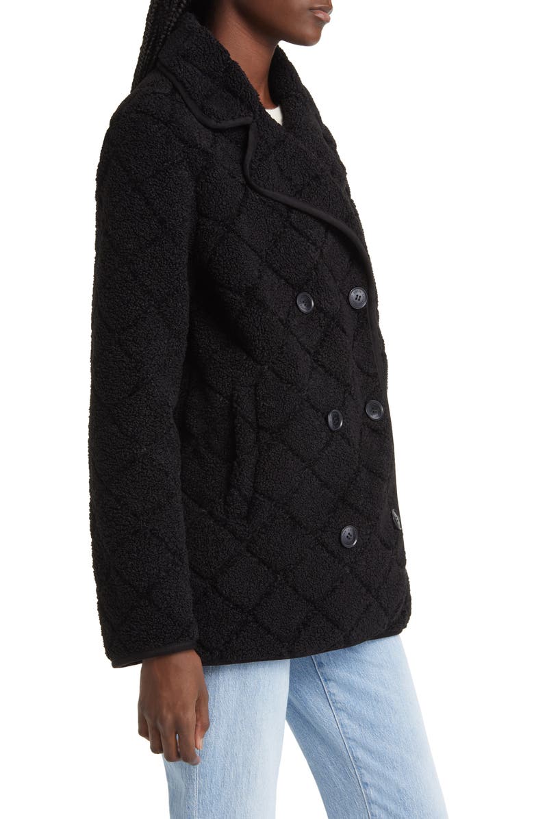 Lauren Ralph Lauren Faux Shearling Peacoat, Alternate, color, 