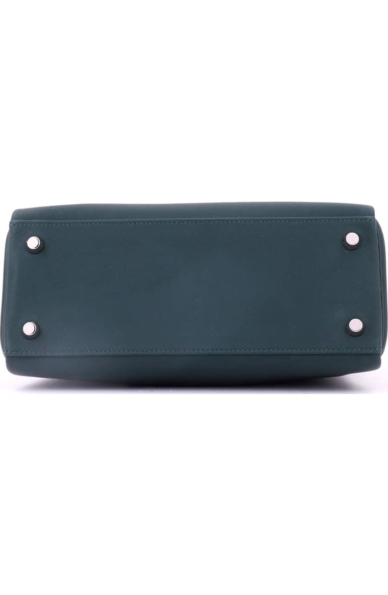 Pre-Owned Hermes Kelly Handbag Green Swift with Palladium Hardware 25, Alternate, color, Vert Cypress