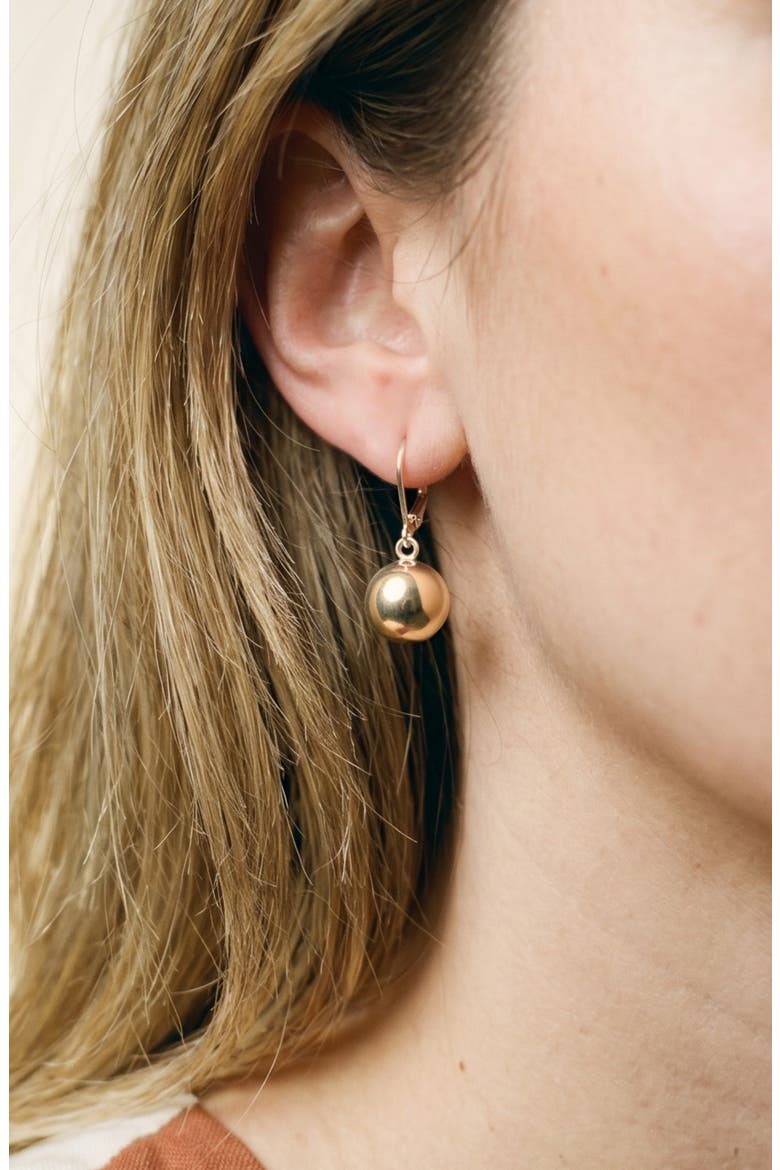 Ball Drop Earrings, Alternate, color, GOLD