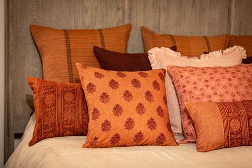 Alamwar Rishi Cinnamon/clay Decorative Pillow Cover In Cinnamon/clay