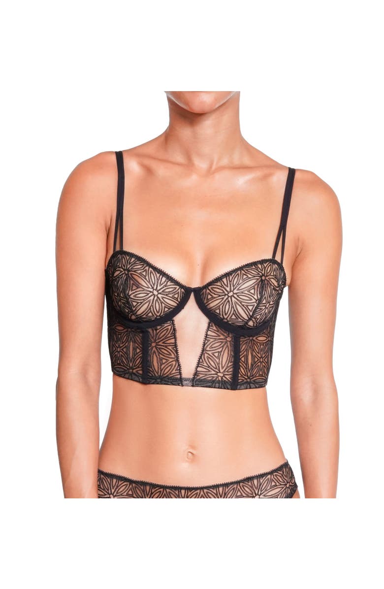Huit Infini Lace Bustier, Alternate, color, Black