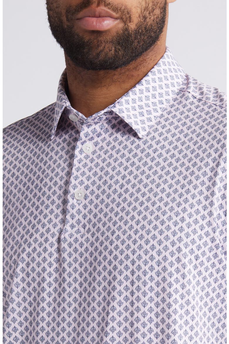 Versa Botanic Print Performance Polo, Alternate, color, TRUE PINK FERN GEO