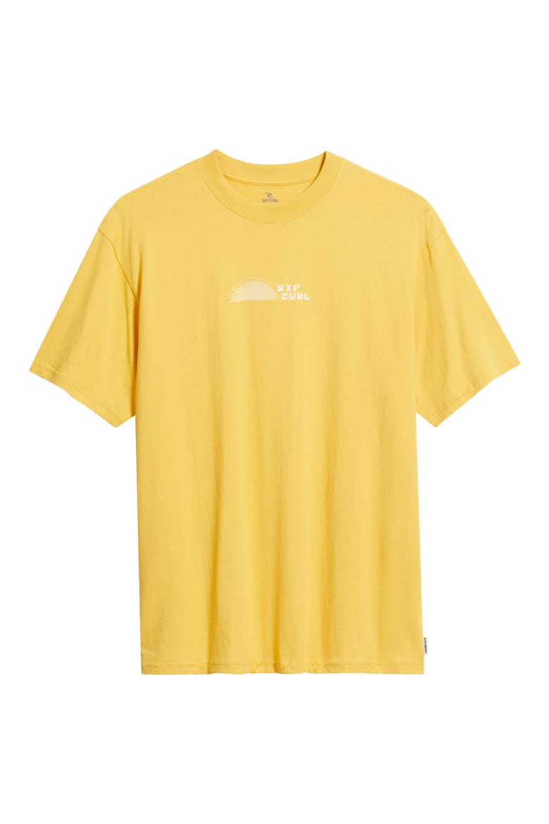 Thumb Print Cotton Jersey Graphic T-Shirt, Alternate, color, OCHRE