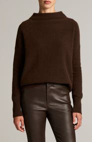 Vince Boiled Cashmere Funnel Neck Pullover