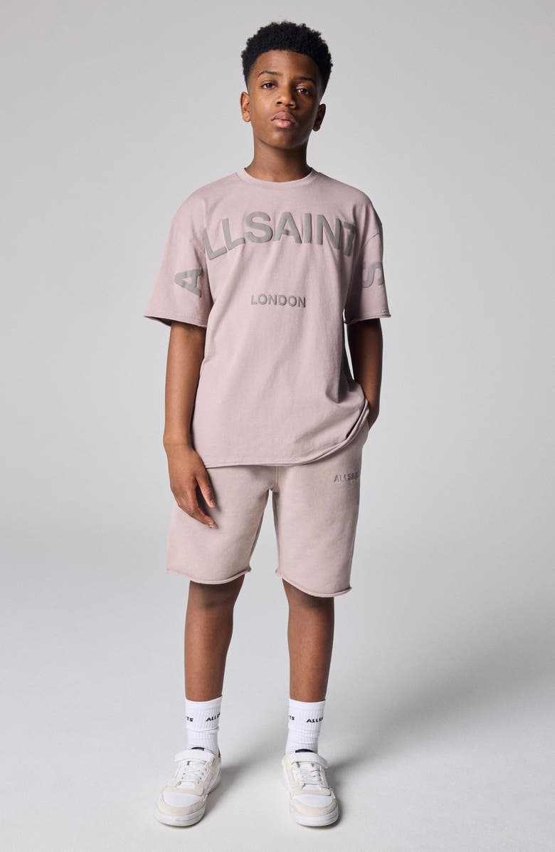 smALLSAINTS by ALLSAINTS Kids' Biggie Oversized Cotton Graphic T-Shirt & Shorts Set, Alternate, color, Pink