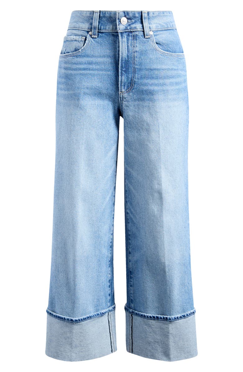 PAIGE Sasha Cuffed High Waist Ankle Wide Leg Jeans, Alternate, color, 