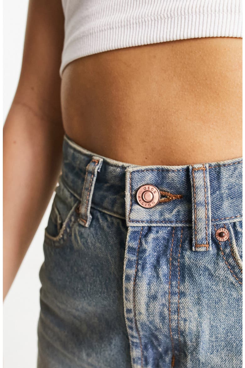 '90s Straight Leg Jeans, Alternate, color, MID BLUE