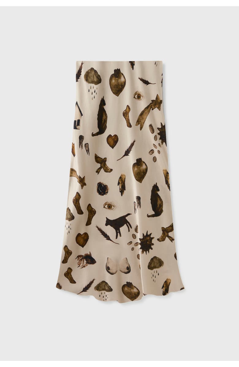 SILK LAUNDRY LONG BIAS CUT SKIRT MIRACLES HAZELNUT, Alternate, color, Miracles Hazelnut