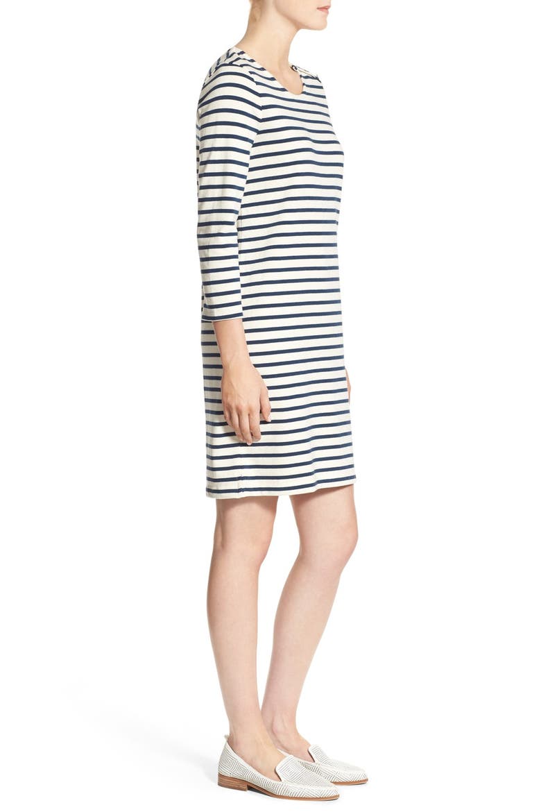 Stripe Raglan Shirtdress, Alternate, color, BENGALI INDIGO