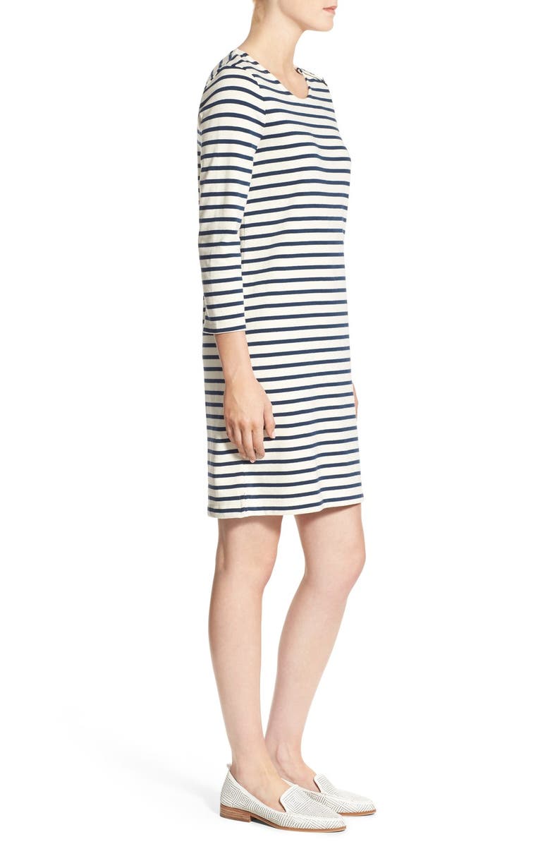 Madewell Stripe Raglan Shirtdress, Alternate, color,