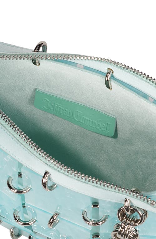 Jeffrey Campbell Les-filles Shoulder Bag In Mint Satin Combo