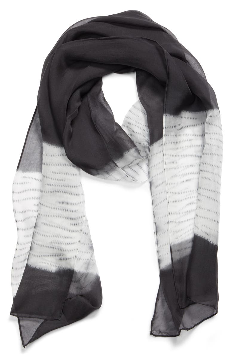 Eileen Fisher Pattern Mix Silk Scarf, Alternate, color, 