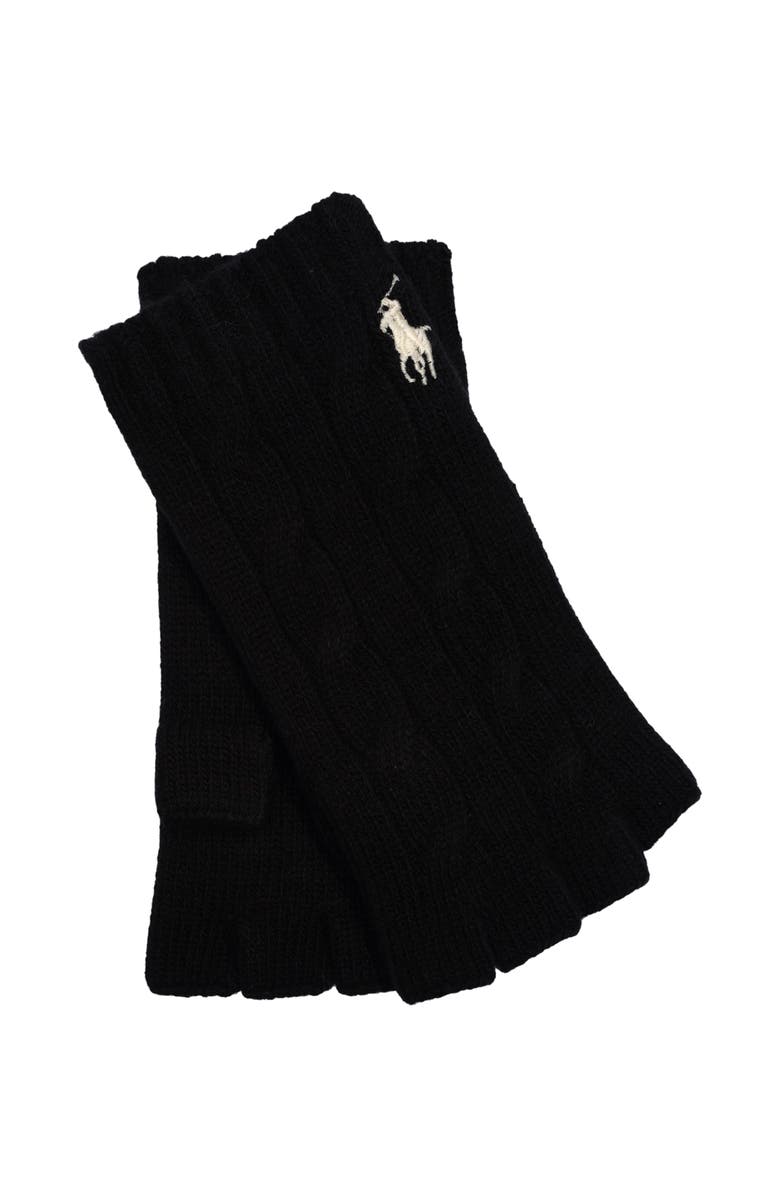 Polo Ralph Lauren Wool Cashmere Classic Cable Fingerless Glove, Main, color,