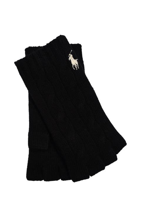 Wool Cashmere Classic Cable Fingerless Glove